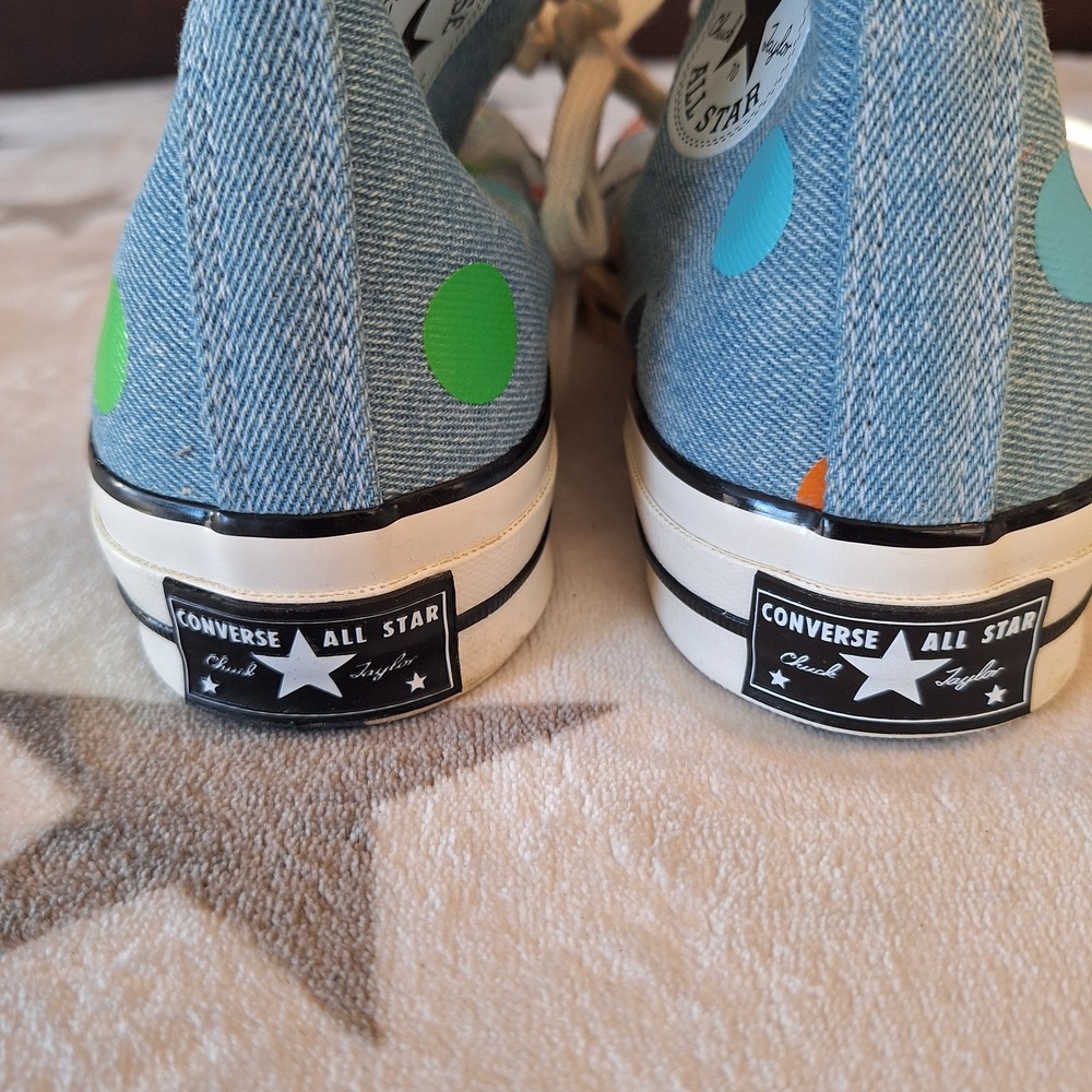 Converse Chuck Taylor All Star Size 7.5M/9.5  170011C Golf Wang Denim Polka Dots - Picture 11 of 11